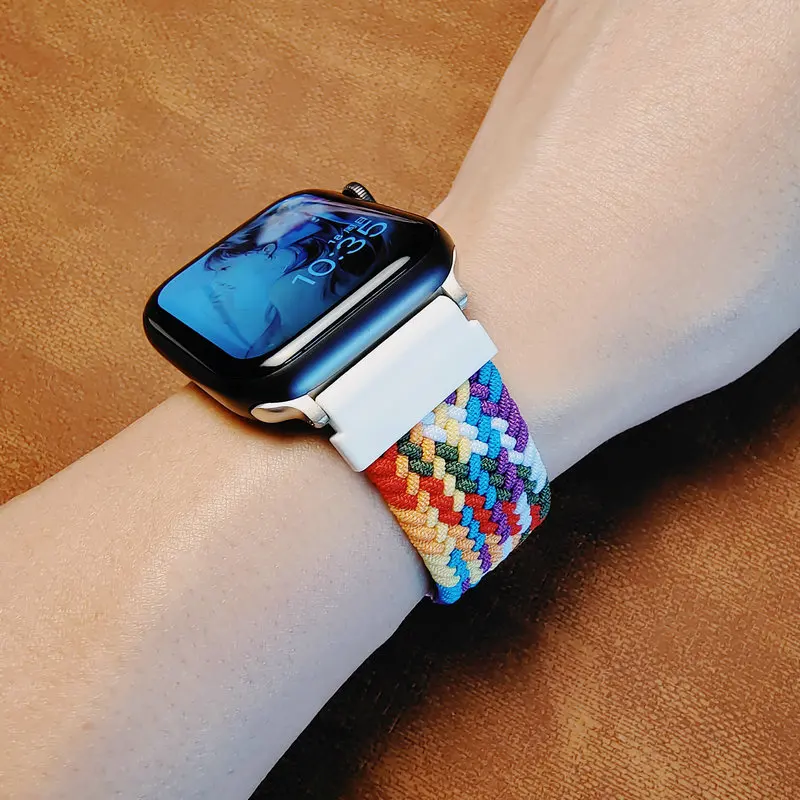 Ремешок Плетеный Соло для Samsung Galaxy watch 3 4 46 мм 42 active 2 40 44 Gear S3 браслет Huawei GT2 Pro 20 22 |