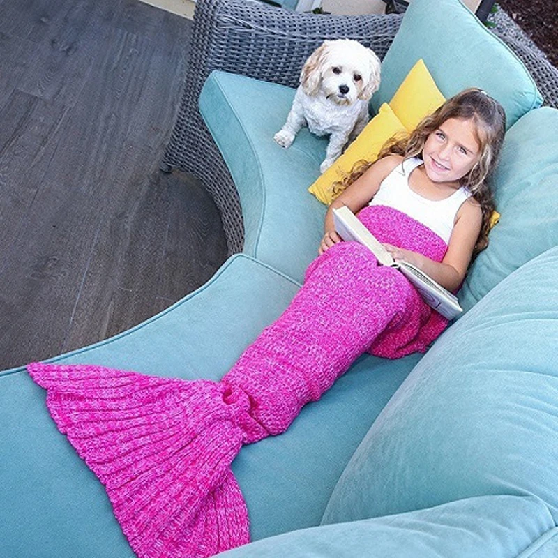 Mermaid Tail Blanket Crochet Mermaid Blanket For Adult Super Soft All Seasons Sleeping Knitted Baby Blankets Baby carrier Blanke
Mermaid Tail Blanket Crochet Mermaid Blanket For Adult Super Soft All Seasons Sleeping Knitted Baby Blankets Baby carrier Blanke