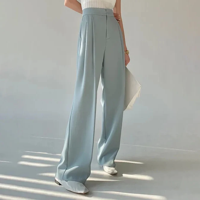Design sense wide-legged pants women 2021 summer thin high-waisted straight tube loose-fitting trousers pants
Design sense wide-legged pants women 2021 summer thin high-waisted straight tube loose-fitting trousers pants