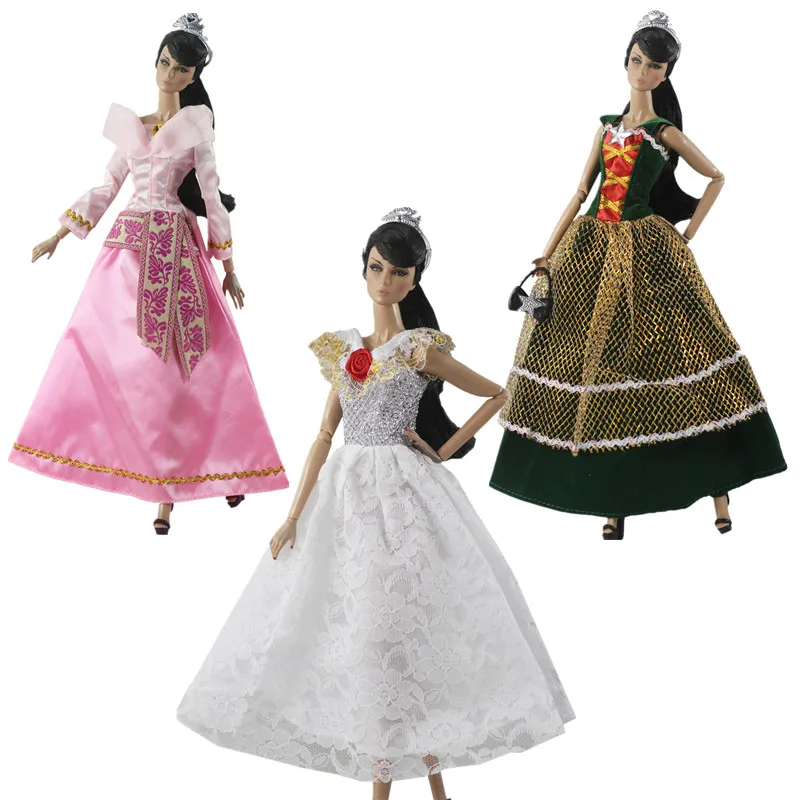 11.5" BJD Dolls Elegant Princess Dress Crown Handbag Accessories for Barbie Clothes Wedding Party Gown Vestidos Outfits Toys 1/6
11.5" BJD Dolls Elegant Princess Dress Crown Handbag Accessories for Barbie Clothes Wedding Party Gown Vestidos Outfits Toys 1/6