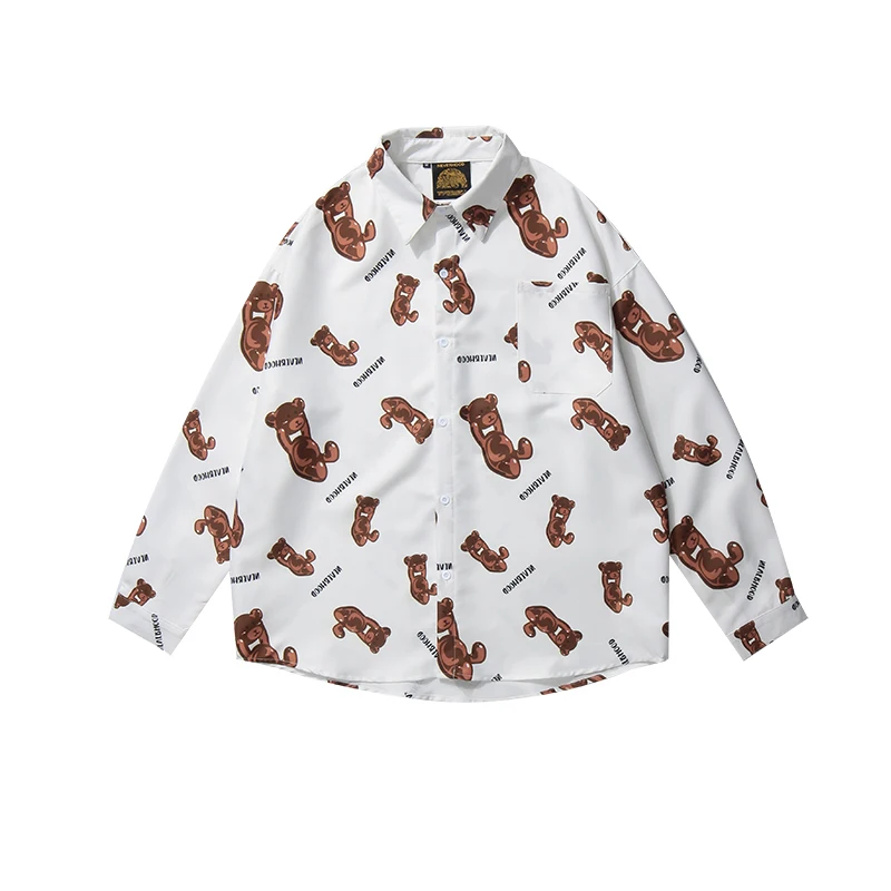 Korean Soft Girl Cute Bear Printed Long Sleeve Shirt Spring Casual Kawaii Loose Sweatshirt Over Size Japanese Vintage Shirt
Korean Soft Girl Cute Bear Printed Long Sleeve Shirt Spring Casual Kawaii Loose Sweatshirt Over Size Japanese Vintage Shirt