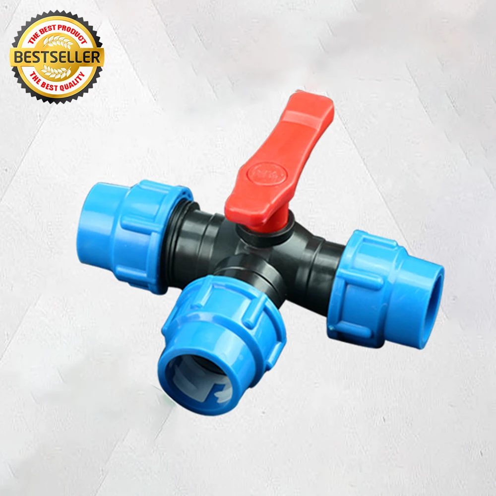 20/25/32mm Three-way Fast Connection Valve T-type Water Splitter PVC PE Pipe Fittings Quick Connector for Irrigation
20/25/32mm Three-way Fast Connection Valve T-type Water Splitter PVC PE Pipe Fittings Quick Connector for Irrigation