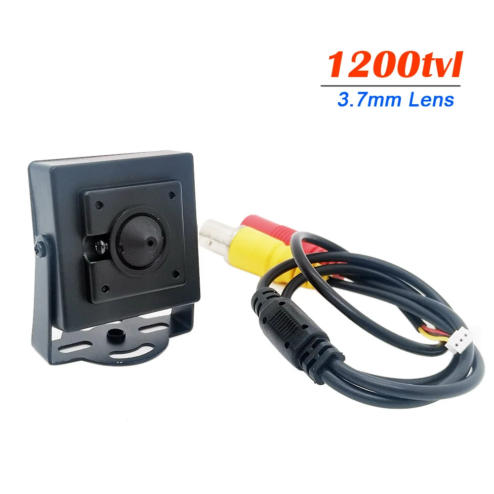 

1200TVL CMOS Sensor Mini Analog Camera 3.7mm Lens Metal Housing CCTV Security Surveillance Video Camera PAL NTSC