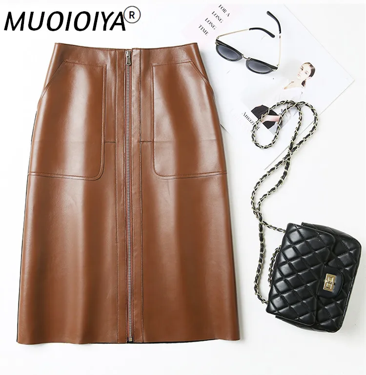 Vintage Genuine Leather Skirt Women Real Sheep Natural Skeepskin Elegant Office Ladies Formal Work Wear Midi A-line Skirt Female
Vintage Genuine Leather Skirt Women Real Sheep Natural Skeepskin Elegant Office Ladies Formal Work Wear Midi A-line Skirt Female