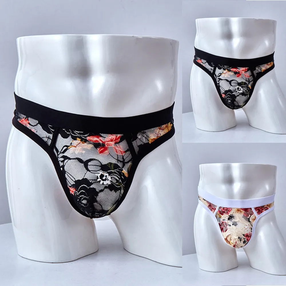 Men's Sexy Fashion Underwea Low Rise Breathable G-String Thong See Through Floral Panties Underpants sissy lingerie Pouch Thong
Men's Sexy Fashion Underwea Low Rise Breathable G-String Thong See Through Floral Panties Underpants sissy lingerie Pouch Thong