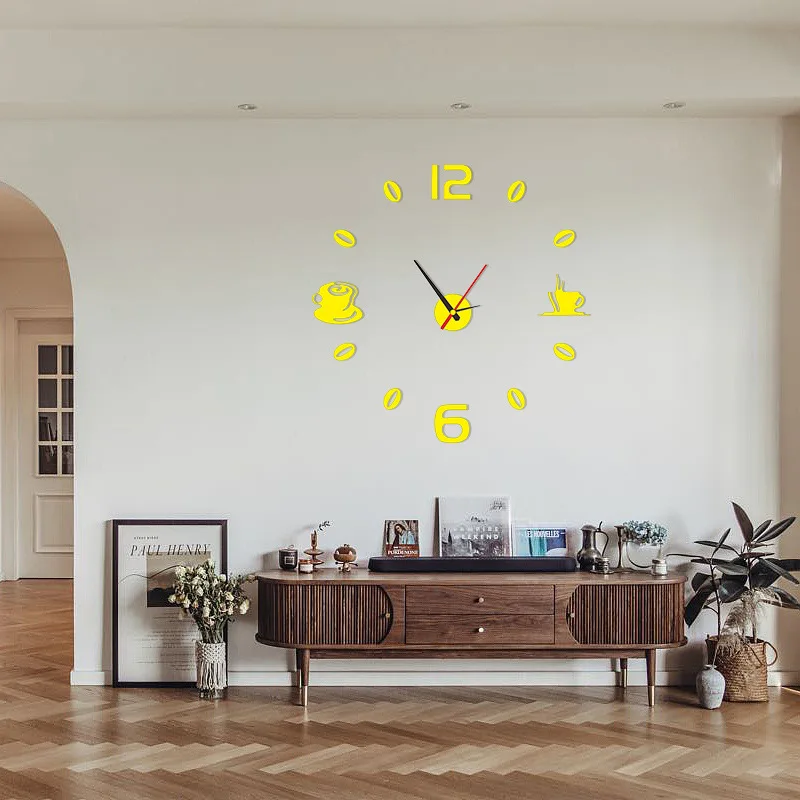 Coffee Bean 3D DIY Wall Clock Quartz Modern Design Fashion Acrylic Mirror Stickers Living Room Home Decor Horloge
Coffee Bean 3D DIY Wall Clock Quartz Modern Design Fashion Acrylic Mirror Stickers Living Room Home Decor Horloge