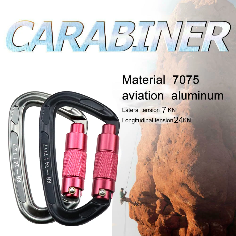 24KN Climbing Carabiner D Shape Quickdraws Professional Climbing Buckle Lock Security Safety Lock Outdoor Climbing Equipment
24KN Climbing Carabiner D Shape Quickdraws Professional Climbing Buckle Lock Security Safety Lock Outdoor Climbing Equipment