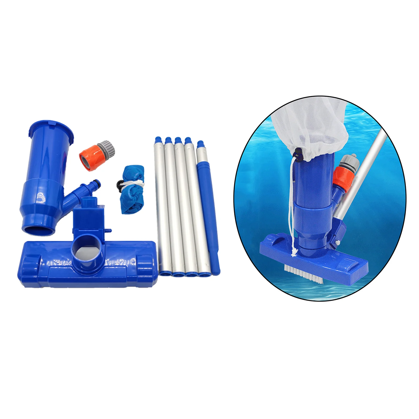 

Pool Vacuum Head Kit Detachable Aluminum Poles for Ground Swimming Pools Spa Pond Cleaning Supplies US