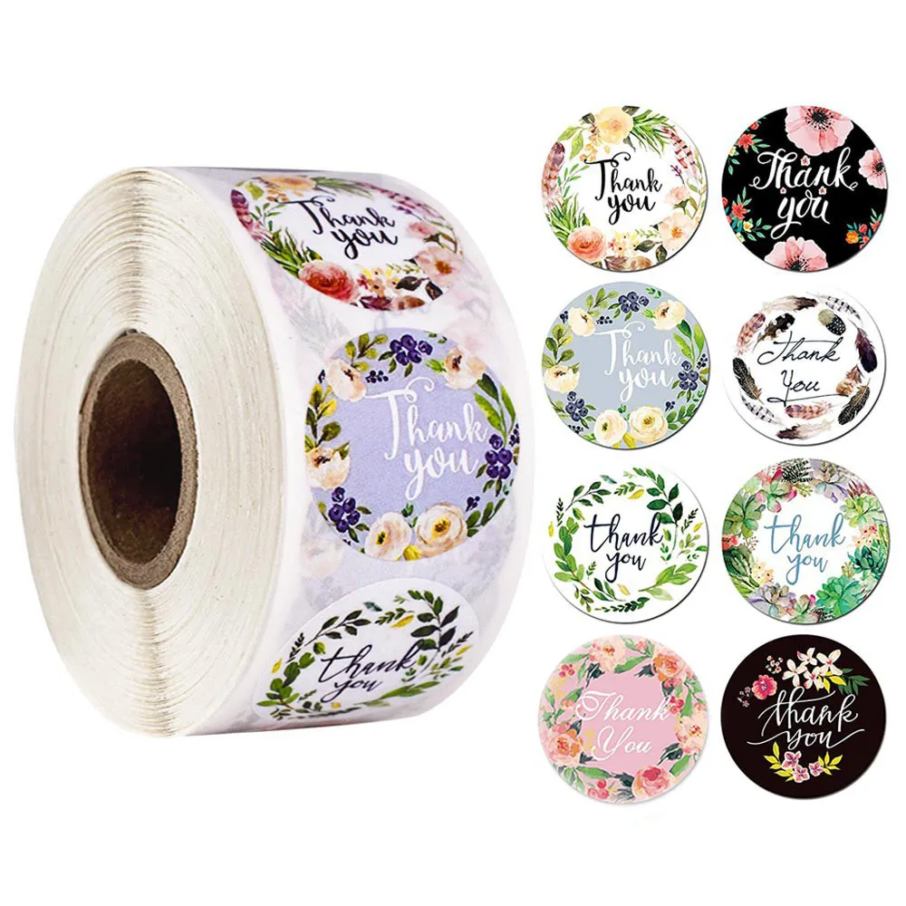 1roll 1.5 inch 8 Different Designs Floral Thank You Stickers Seal Label Fit Christmas Gifts Wedding Party Decoration Stickers
1roll 1.5 inch 8 Different Designs Floral Thank You Stickers Seal Label Fit Christmas Gifts Wedding Party Decoration Stickers