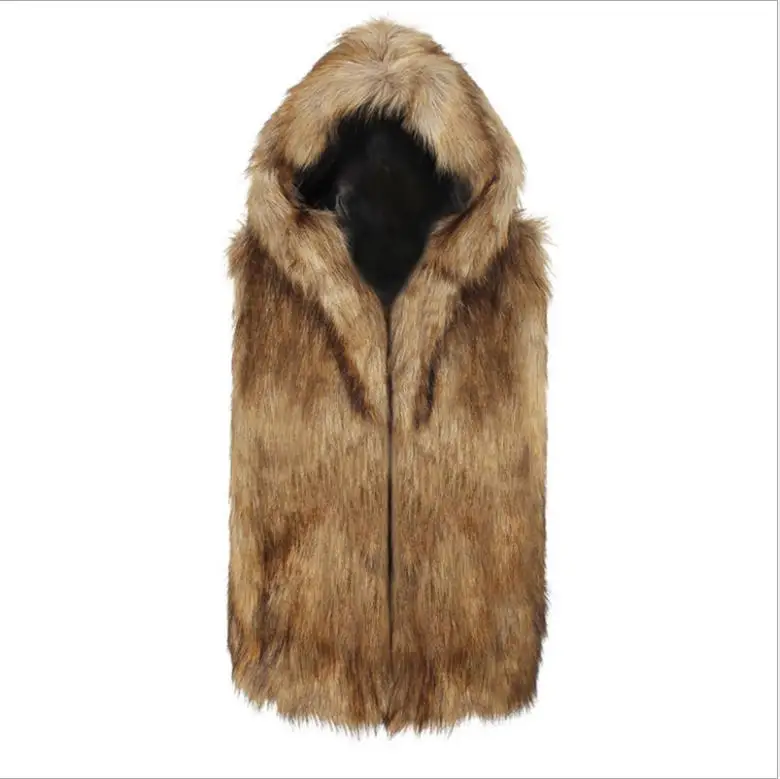 Men Winter Autumn Imitation Fur Sleeveless Jacket Hooded Large Size Male Fake Fur Vest Autumn Winter Man-Made Fur Vest K1289
Men Winter Autumn Imitation Fur Sleeveless Jacket Hooded Large Size Male Fake Fur Vest Autumn Winter Man-Made Fur Vest K1289