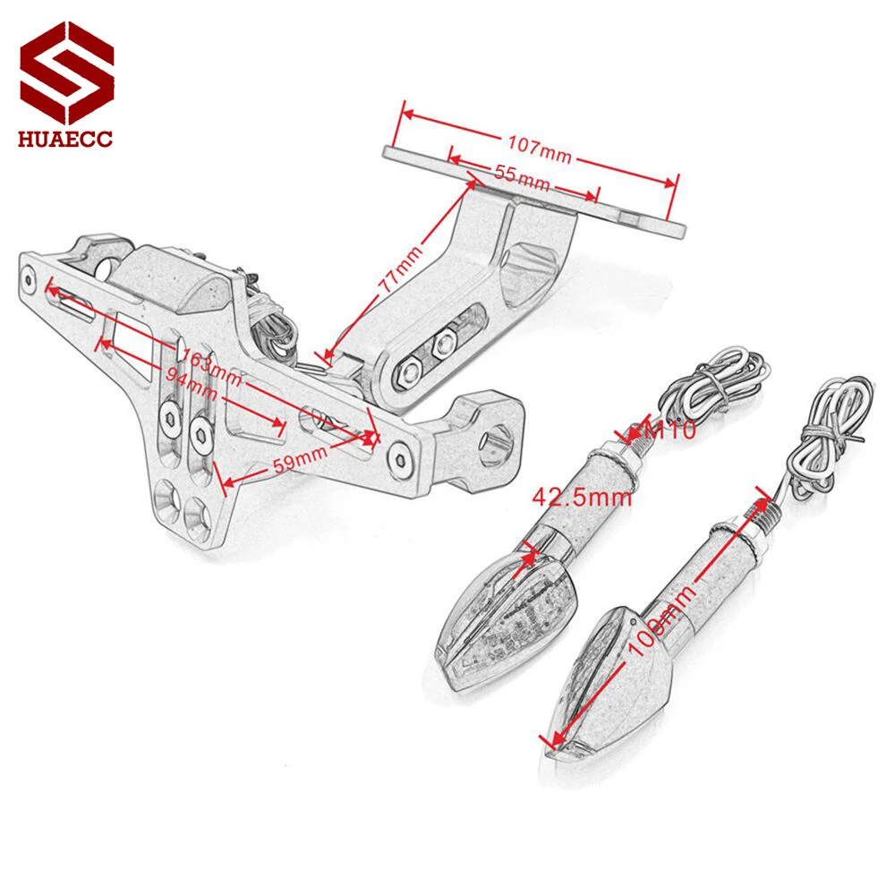 CNC Motorcycle License Number Plate Frame Holder Bracket With LED Signal for Most Sport Motorbikes
CNC Motorcycle License Number Plate Frame Holder Bracket With LED Signal for Most Sport Motorbikes