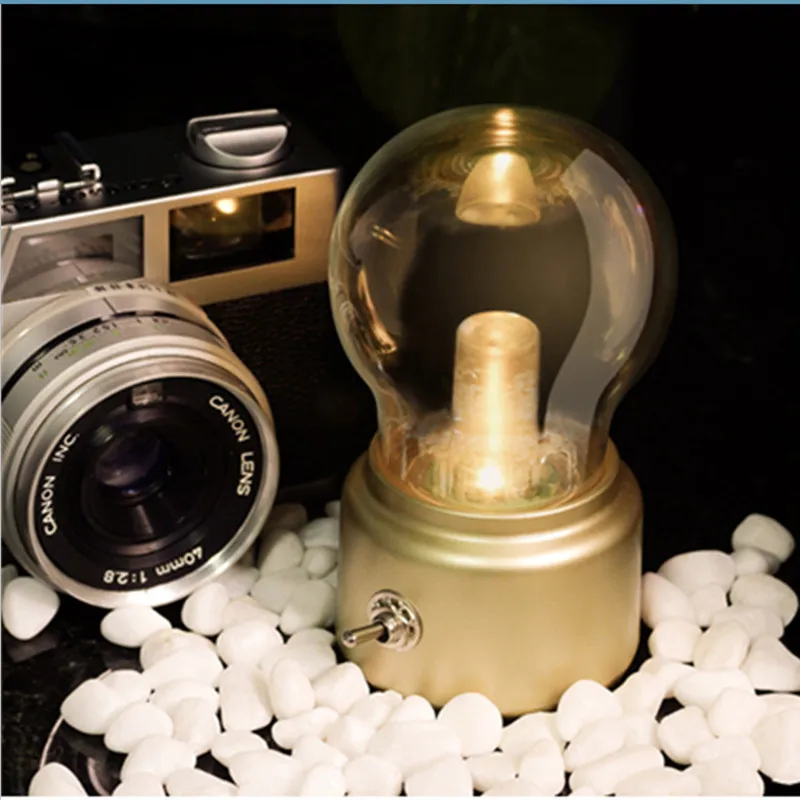 Vintage Retro LED Bulb Night Light Rechargeable USB Book Light Ambient Light Portable Eye Protection Bedside Lamp Table Lamp
Vintage Retro LED Bulb Night Light Rechargeable USB Book Light Ambient Light Portable Eye Protection Bedside Lamp Table Lamp