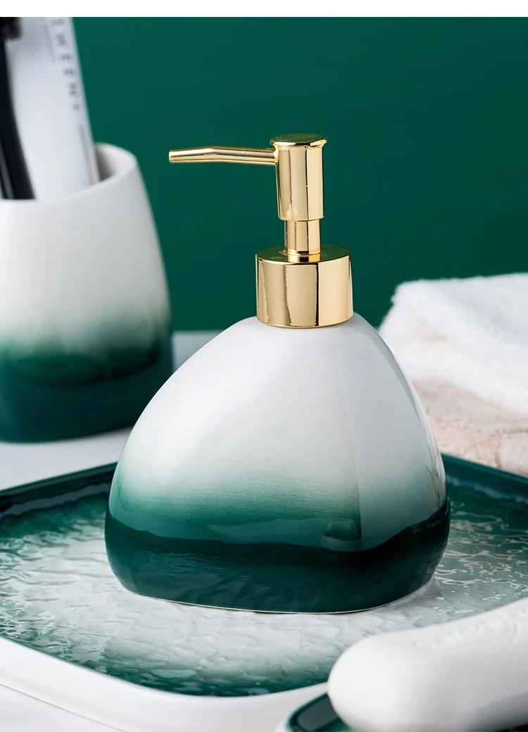Ceramic Bathroom Six-piece Set Couple Mouthwash Cup Lotion Bottle Soap Dish Combination Bathroom Supplies Luxury Wedding Gift
Ceramic Bathroom Six-piece Set Couple Mouthwash Cup Lotion Bottle Soap Dish Combination Bathroom Supplies Luxury Wedding Gift