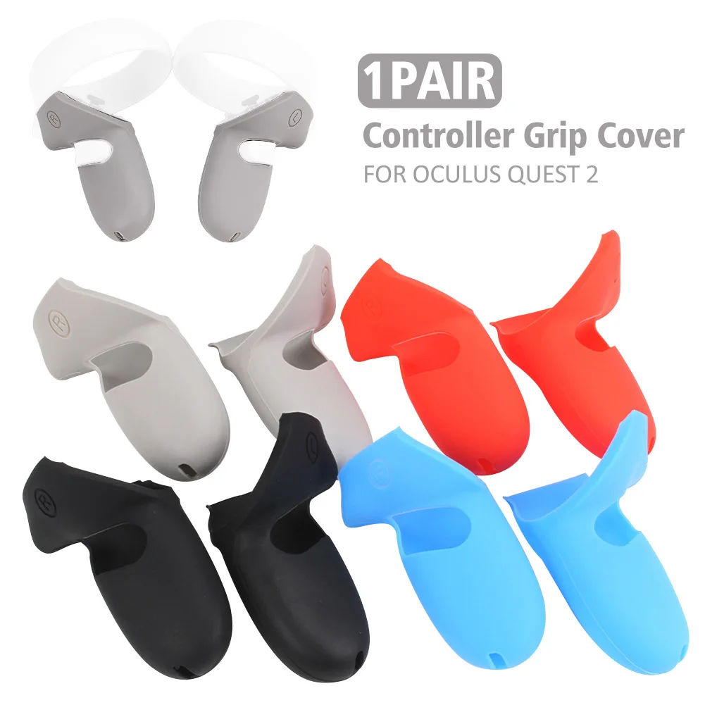 1pair VR Glasses Accessories Controller Grip Cover Half Coverage Shockproof Sweatproof Anti Slip Easy Install For Oculus Quest 2 |
