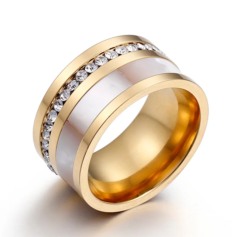 Top Grade Titanium Steel Ring Shell Zircon Finger Fine Jewelry Ion Plating Fastness Fashion Accessories Ornament Women
Top Grade Titanium Steel Ring Shell Zircon Finger Fine Jewelry Ion Plating Fastness Fashion Accessories Ornament Women