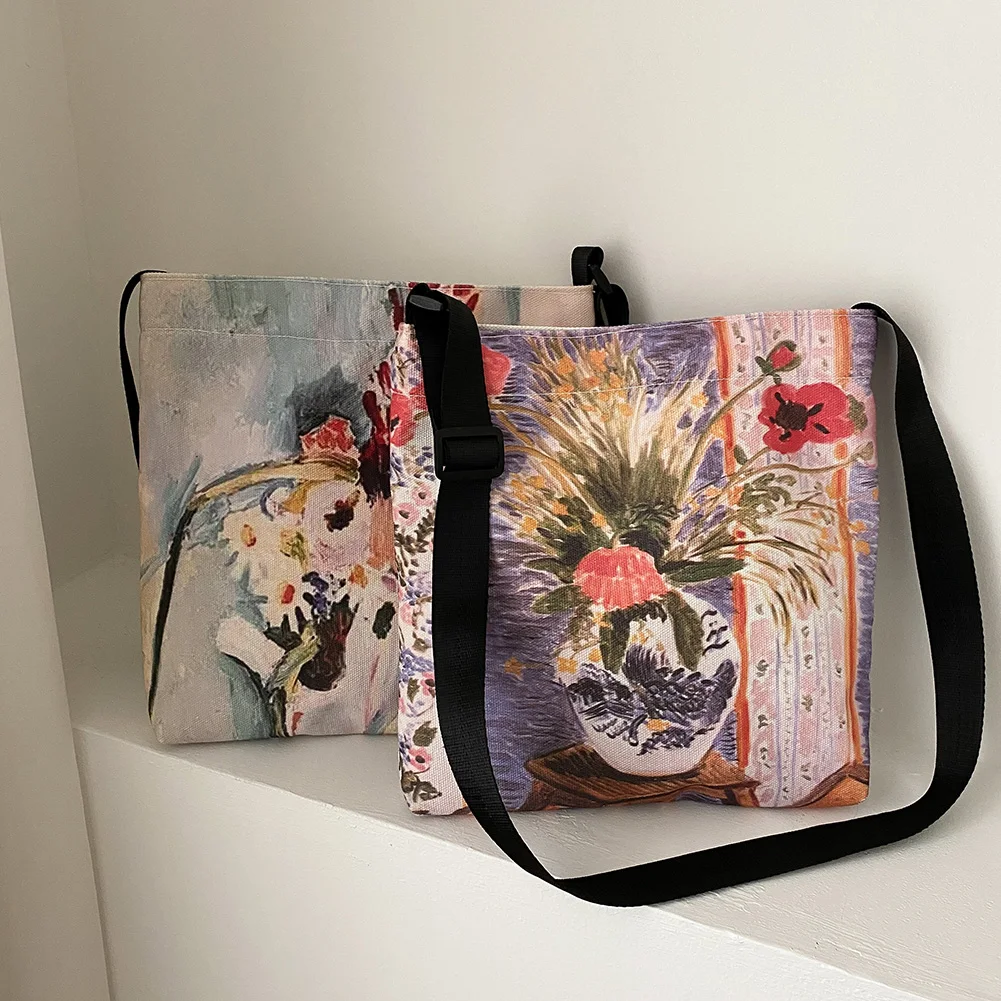 Сумка-мессенджер женская, холщовая, с принтом масляной живописи, большая, винтажная, 2021
Сумка-мессенджер женская, холщовая, с принтом масляной живописи, большая, винтажная, 2021