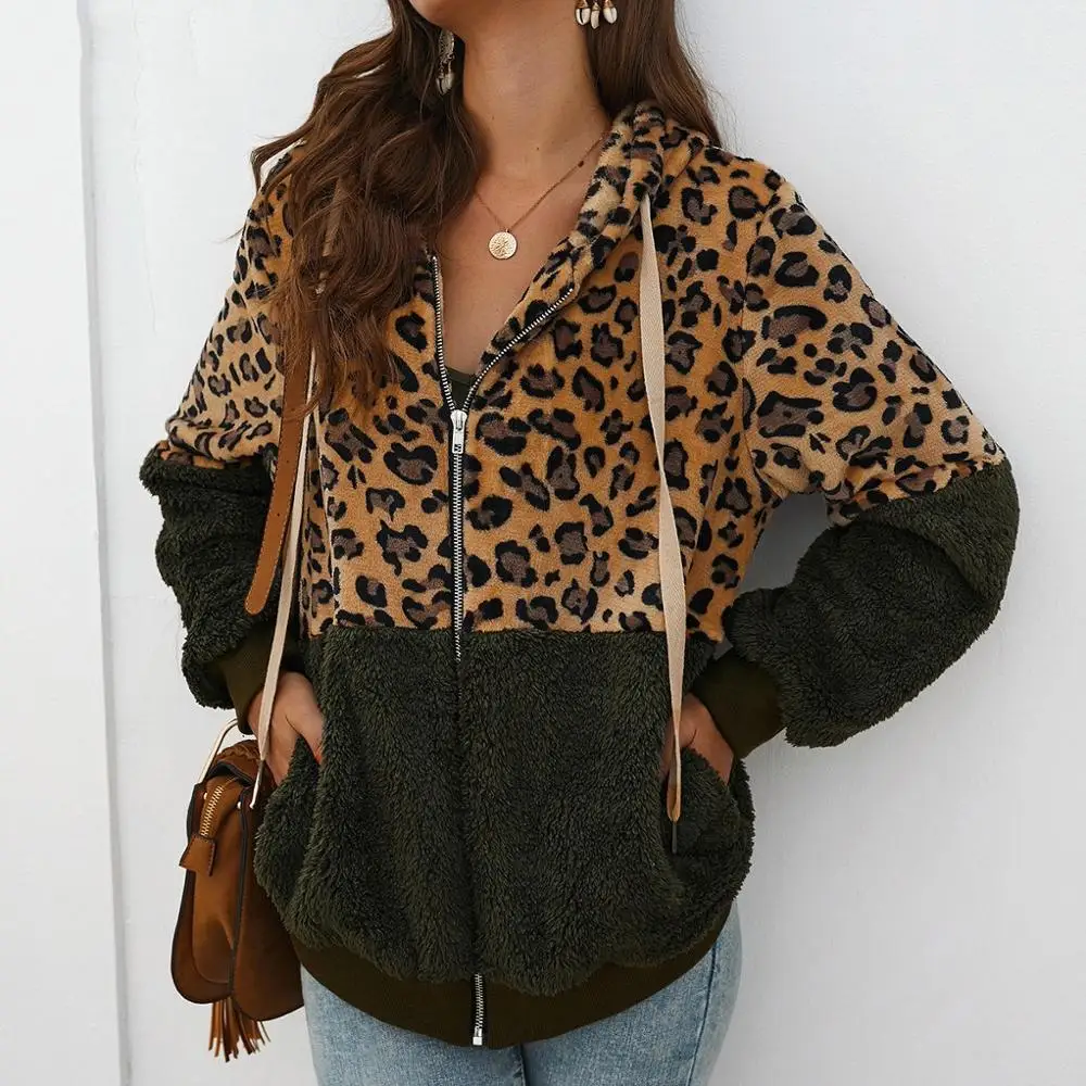 OneLineFox Leopard Patchwork Women Teddy Coat Autumn Hooded Fluffy Plush Winter Faux Fur Jacket Women Plus Size Overcoat
OneLineFox Leopard Patchwork Women Teddy Coat Autumn Hooded Fluffy Plush Winter Faux Fur Jacket Women Plus Size Overcoat