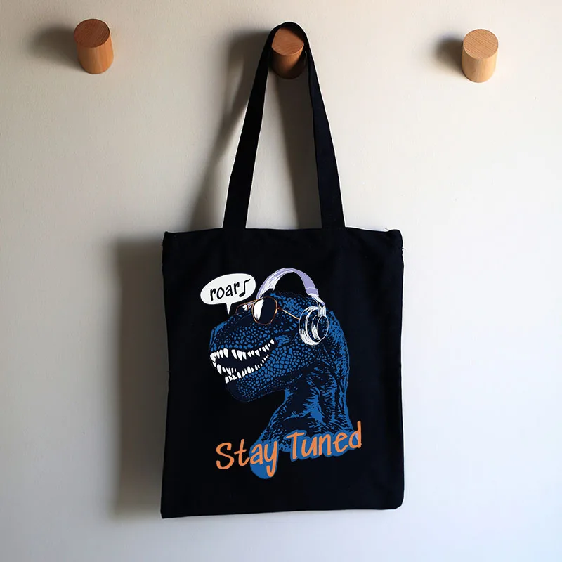 Trendy Dinosaur Shopping Bag Printing Female Cotton Cloth White Handbag Tote Harajuku Shoulder Bags Women Canvas Bag Tote Bag
Trendy Dinosaur Shopping Bag Printing Female Cotton Cloth White Handbag Tote Harajuku Shoulder Bags Women Canvas Bag Tote Bag
