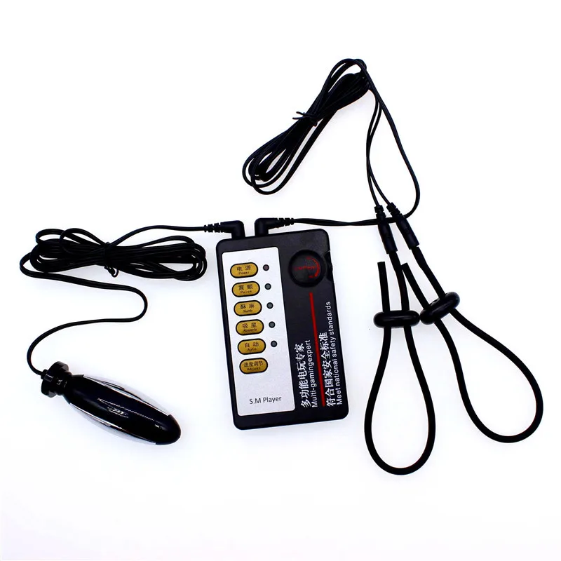 

Electric Shock Kit Anal Plug Vibrator Masturbator Electro Pulse Prostate Stimulator Penis Ring Medical Themed Sex Toys For Men