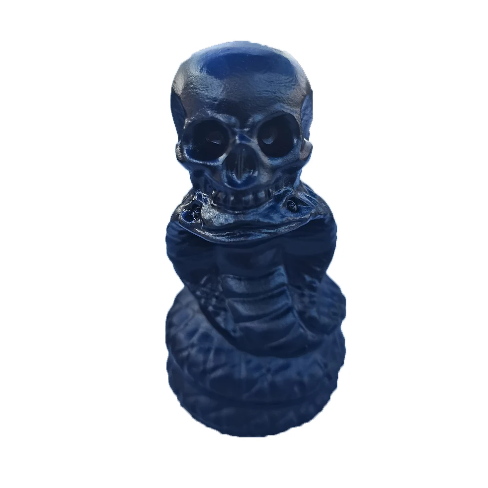 Natural Obsidian Skull Sculpture Auspicious Mineral Quartz Craft Home Decoration Halloween gifts
Natural Obsidian Skull Sculpture Auspicious Mineral Quartz Craft Home Decoration Halloween gifts