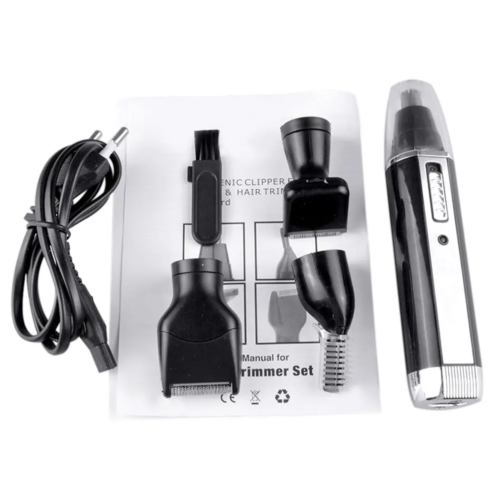 4 In1 Men's Shaver Hair Cutter Clipper Rechargeable Beard Trimmer Electric Nose Ear Hair Trimmer Eyebrows Hair Sideburns
4 In1 Men's Shaver Hair Cutter Clipper Rechargeable Beard Trimmer Electric Nose Ear Hair Trimmer Eyebrows Hair Sideburns