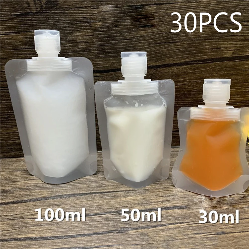 30Pcs Travel Lotion Dispensing Bag Portable Fluid Empty Squeeze Pouch Makeup Sample Bottle Liquid Storage 30ml/50ml /100ml
30Pcs Travel Lotion Dispensing Bag Portable Fluid Empty Squeeze Pouch Makeup Sample Bottle Liquid Storage 30ml/50ml /100ml