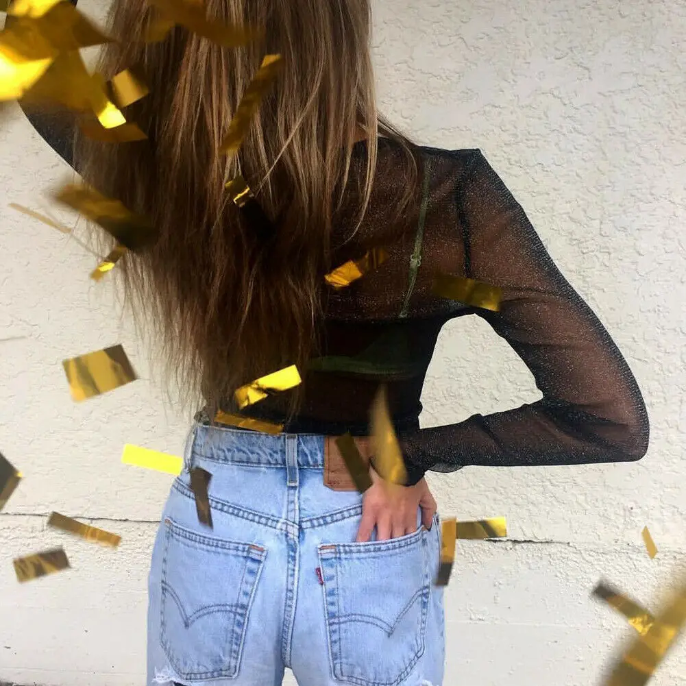 2019 Casual Women's Hollow Mesh Net Blouse Long Sleeve Tee Transparent Blouse Clubwear Ladies See-through Women Tops Plus Size
2019 Casual Women's Hollow Mesh Net Blouse Long Sleeve Tee Transparent Blouse Clubwear Ladies See-through Women Tops Plus Size