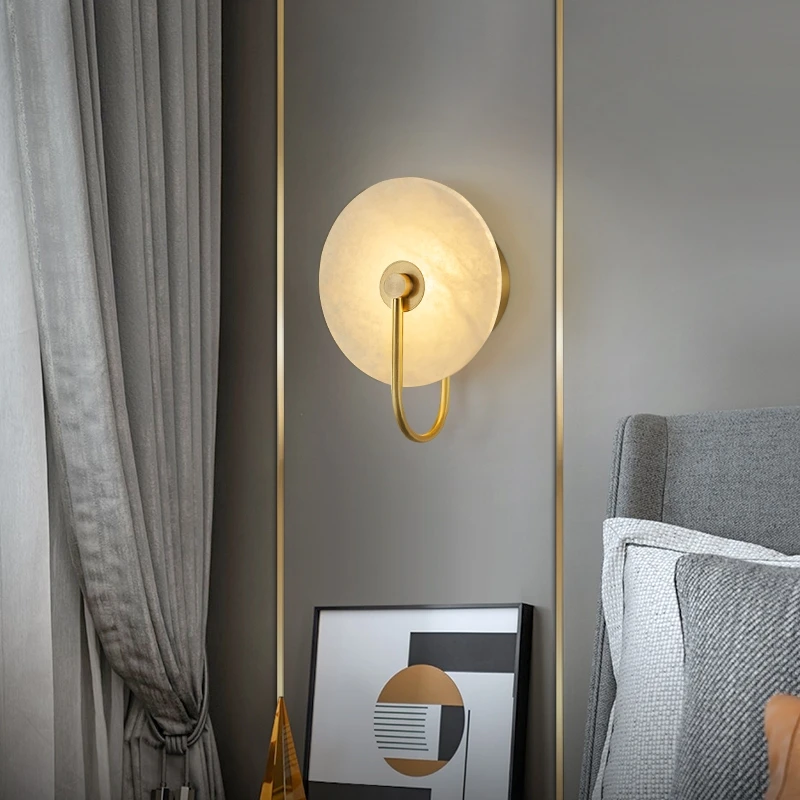 Nordic Copper Marble Round Wall Lamp Simple Kitchen Bathroom Light Bedside Lamp Living Room Staircase Decor Light Fixture
Nordic Copper Marble Round Wall Lamp Simple Kitchen Bathroom Light Bedside Lamp Living Room Staircase Decor Light Fixture