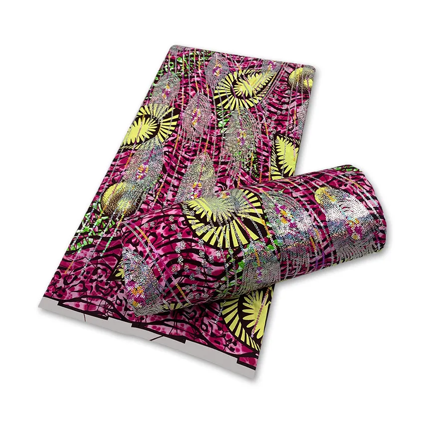 African Fabric Print Sequins Embroidery Guaranteed Real Wax 6 yard/lot H211122
African Fabric Print Sequins Embroidery Guaranteed Real Wax 6 yard/lot H211122