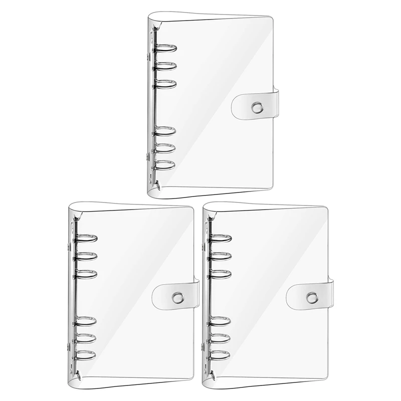 3 Pack A5 Transparent PVC 6 Holes Binder Notebook Cover,Refillable Notebook Binder Cover Protector(Paper Not Included)
3 Pack A5 Transparent PVC 6 Holes Binder Notebook Cover,Refillable Notebook Binder Cover Protector(Paper Not Included)