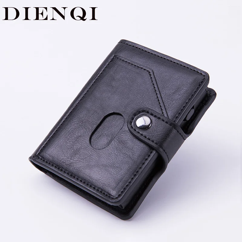 DIENQI Rfid Metal Men Magic Wallet Leather Business Travel Purse Male Short Hand Push Card Case Classic Vintage Purse For Card
DIENQI Rfid Metal Men Magic Wallet Leather Business Travel Purse Male Short Hand Push Card Case Classic Vintage Purse For Card