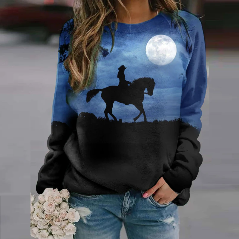 Women's Long Sleeve Top Loose Casual Pullover Harajuku O-Neck Printed Top Women's Sweatshirt
Women's Long Sleeve Top Loose Casual Pullover Harajuku O-Neck Printed Top Women's Sweatshirt