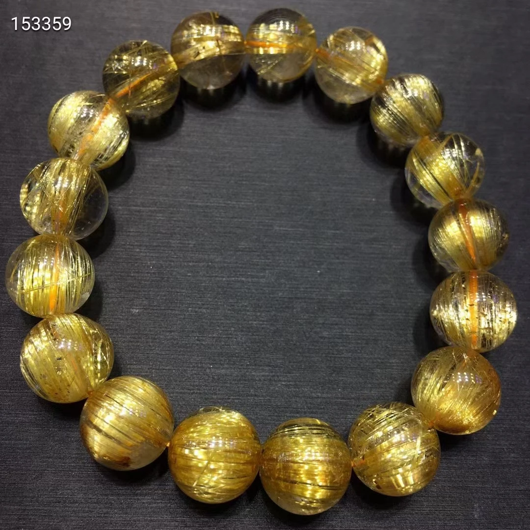 Natural Gold Rutilated Quartz Clear Round Beads Bracelet 12mm Women Men Fashion Wealthy Stone Genuine AAAAAA
Natural Gold Rutilated Quartz Clear Round Beads Bracelet 12mm Women Men Fashion Wealthy Stone Genuine AAAAAA