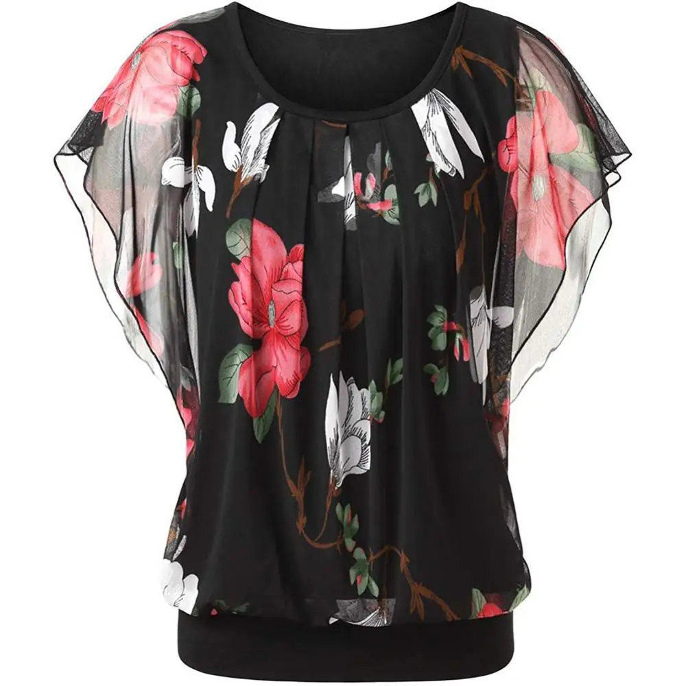 2021 New Stylish Women Short Batwing Sleeve O Neck Floral Print Loose Blouse T-shirt Daily Shirt Base Tees Tops
2021 New Stylish Women Short Batwing Sleeve O Neck Floral Print Loose Blouse T-shirt Daily Shirt Base Tees Tops