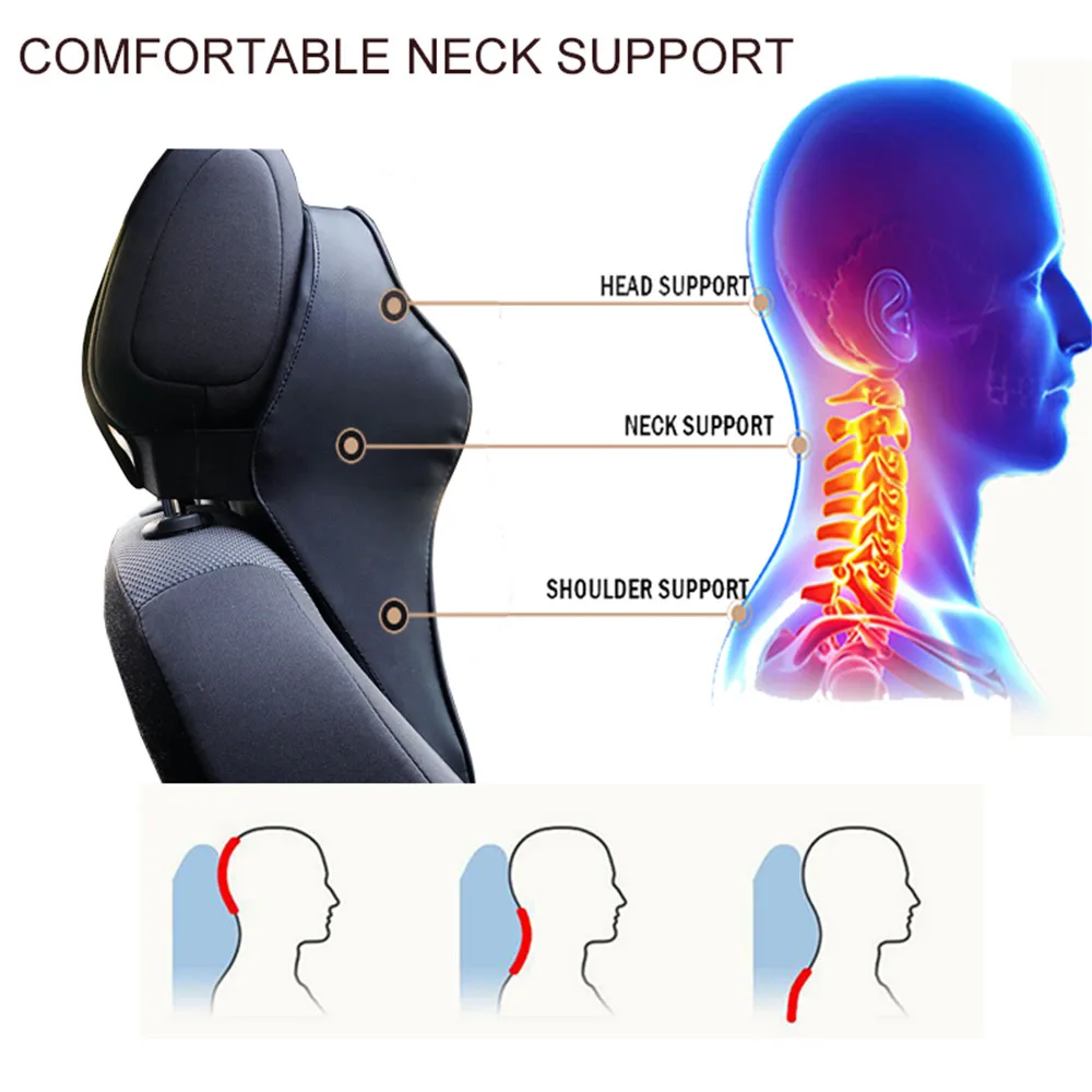 Car Neck Pillow 3D Memory Foam Head Rest Adjustable Auto Headrest Pillow Travel Neck Cushion Support Holder Seat Pillow
Car Neck Pillow 3D Memory Foam Head Rest Adjustable Auto Headrest Pillow Travel Neck Cushion Support Holder Seat Pillow