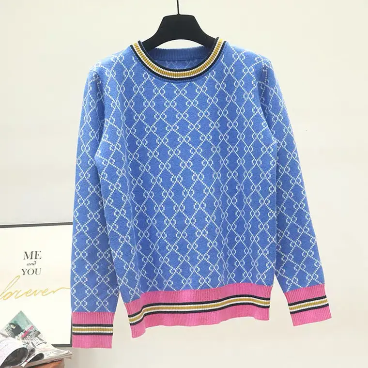 New style of slim down pullover with geometric contrast jacquard short Knitted Top
New style of slim down pullover with geometric contrast jacquard short Knitted Top