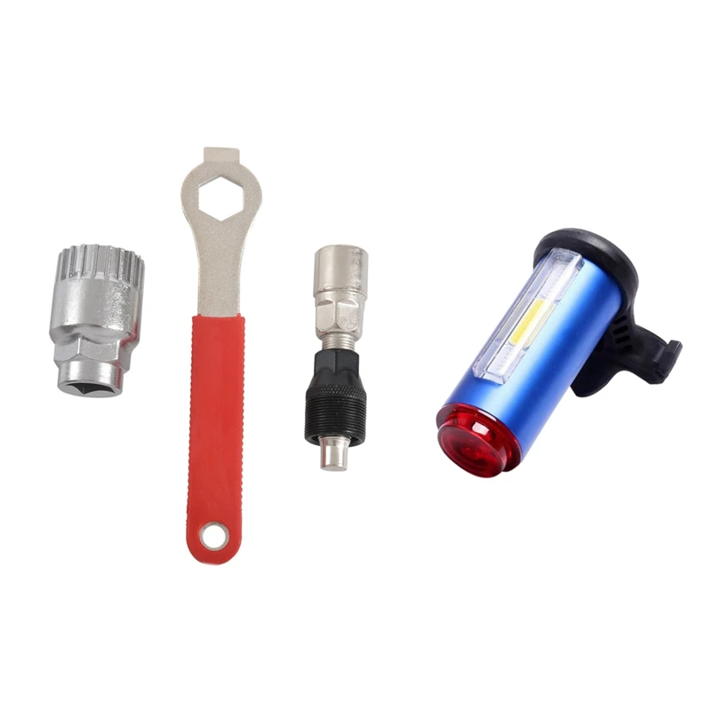 Bike Crank Extractor Puller Bottom Bracket Remover Spanner & Bicycle Tail Light 3 Colors in 1 Lamp LED COB
Bike Crank Extractor Puller Bottom Bracket Remover Spanner & Bicycle Tail Light 3 Colors in 1 Lamp LED COB