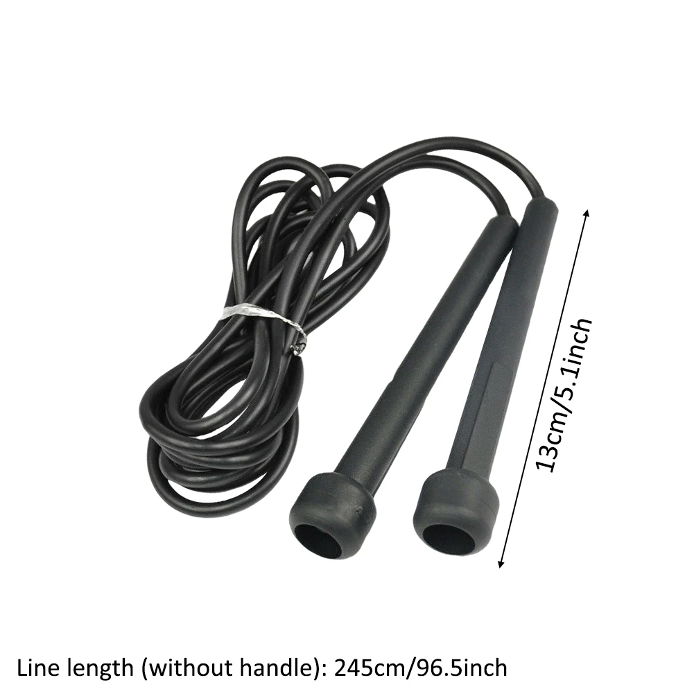 Gym Skipping Rope Boxing Speed Exercise Fitness Black Portable