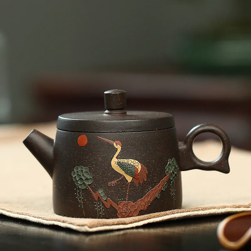 Explosion Tea Set Chinese Tearoom Etiquette Yixing Handmade Purple Sand Pots Crane Crane Xiangxiang Black Gold Sand Ore Teapot
Explosion Tea Set Chinese Tearoom Etiquette Yixing Handmade Purple Sand Pots Crane Crane Xiangxiang Black Gold Sand Ore Teapot