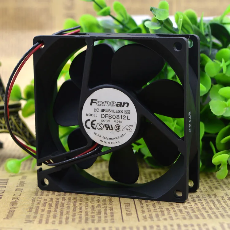 Дельта 8025 12v 0.08a 8 см ультра тихий 2 проводной Питание компьютер чехол вентилятор