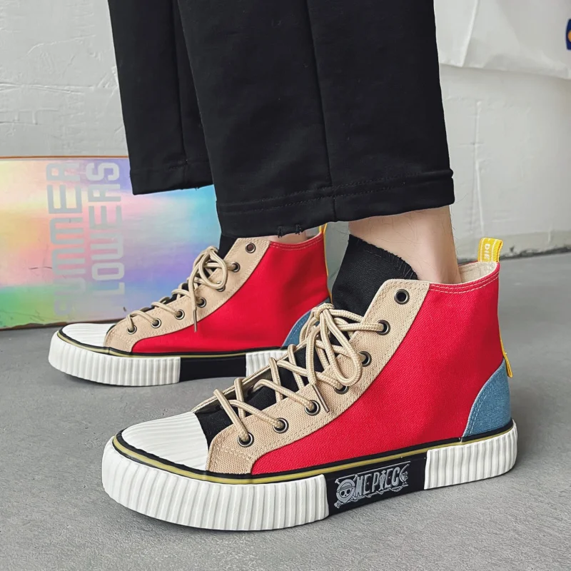 Trendy Anime High Top Sneakers Men Canvas Shoes Comfortable Flat Stitched Vulcanized Shoes Men Casual Sneakers zapatillas hombre
Trendy Anime High Top Sneakers Men Canvas Shoes Comfortable Flat Stitched Vulcanized Shoes Men Casual Sneakers zapatillas hombre