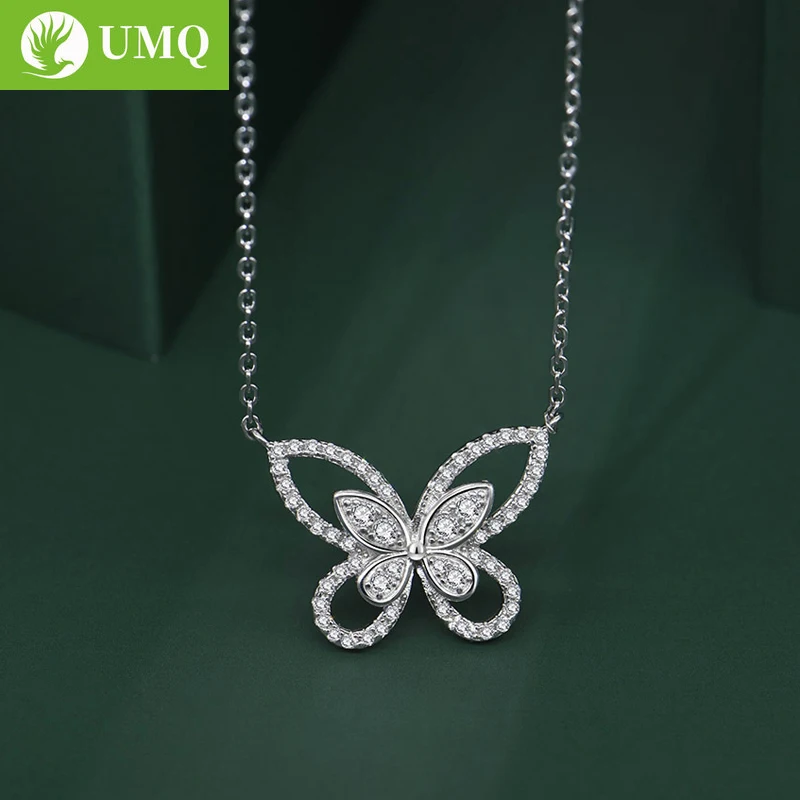 UMQ Sparkling High Carbon Diamond 100% 925 Sterling Silver Butterfly Pendant Necklace For Women Cute Girls Party Fine Jewelry
UMQ Sparkling High Carbon Diamond 100% 925 Sterling Silver Butterfly Pendant Necklace For Women Cute Girls Party Fine Jewelry