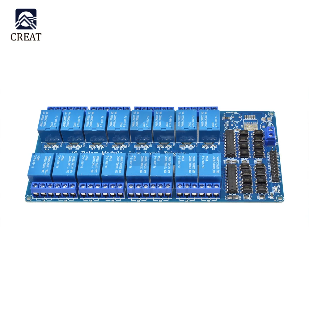 

16-Channel 16CH 16 CH WAY 5V Relay Shield Module With Optocoupler LM2576 Power Supply For Arduino Board