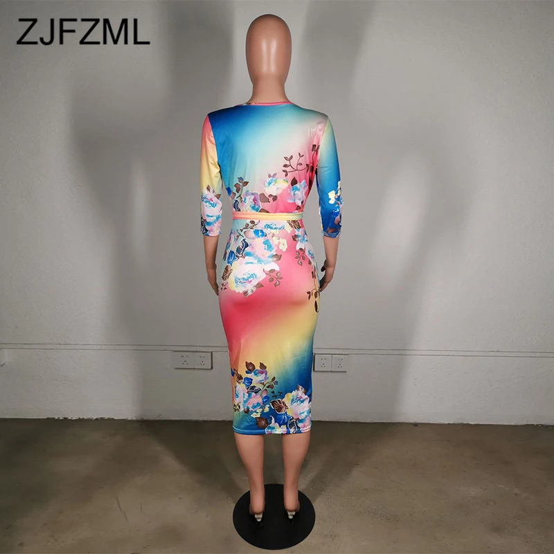 Rainbow Floral Printed Sexy Maxi Party Dress Women Deep V Neck High Waist Sashes Bodycon Dresses Ladies Half Sleeve Autumn Dress
Rainbow Floral Printed Sexy Maxi Party Dress Women Deep V Neck High Waist Sashes Bodycon Dresses Ladies Half Sleeve Autumn Dress