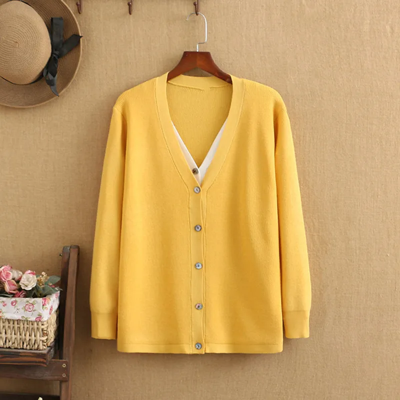 Женский кардиган с пуговицами спереди, однотонное трикотажное пальто из трикотажной ткани с V-образным вырезом для полных девушек
Женский кардиган с пуговицами спереди, однотонное трикотажное пальто из трикотажной ткани с V-образным вырезом для полных девушек