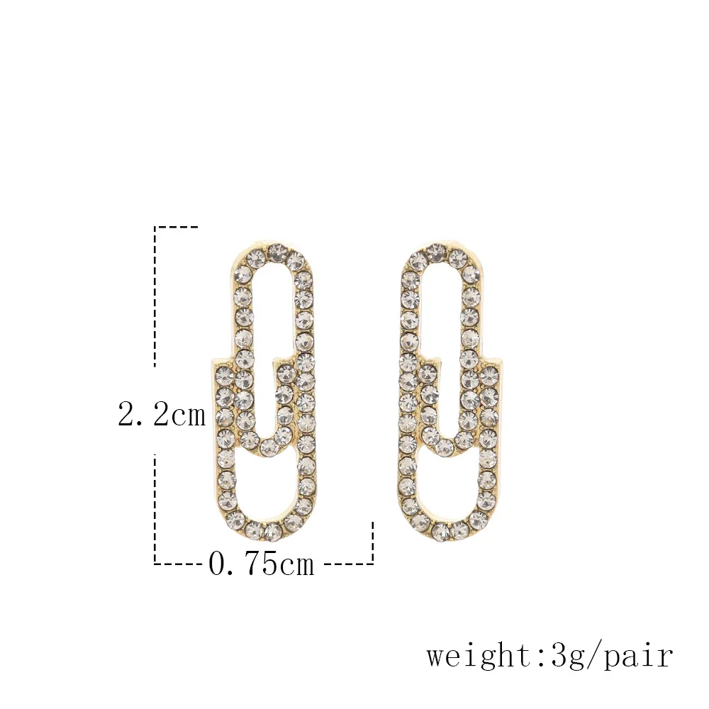 Fashion Gold Rose Gold Safety Pin Studs Earrings for Women Gothic White Crystal CZ Earrings Female Korean Jewelry Ear Cuff 
Fashion Gold Rose Gold Safety Pin Studs Earrings for Women Gothic White Crystal CZ Earrings Female Korean Jewelry Ear Cuff