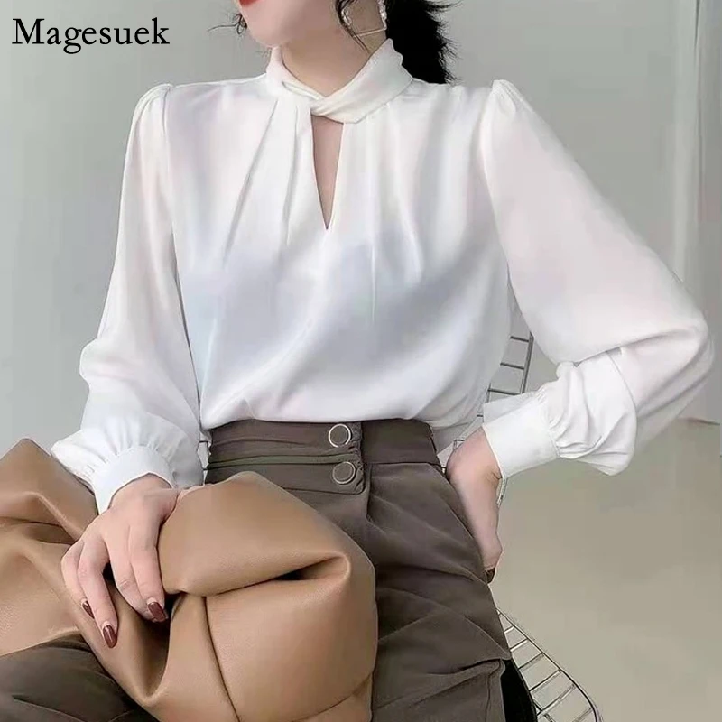 Autumn Fashion Satin Blouse Women Long Lantern Sleeve Shirt Chic Office Lady Blouses Women Top Blusa Mujer Clothes Elegant 16877
Autumn Fashion Satin Blouse Women Long Lantern Sleeve Shirt Chic Office Lady Blouses Women Top Blusa Mujer Clothes Elegant 16877