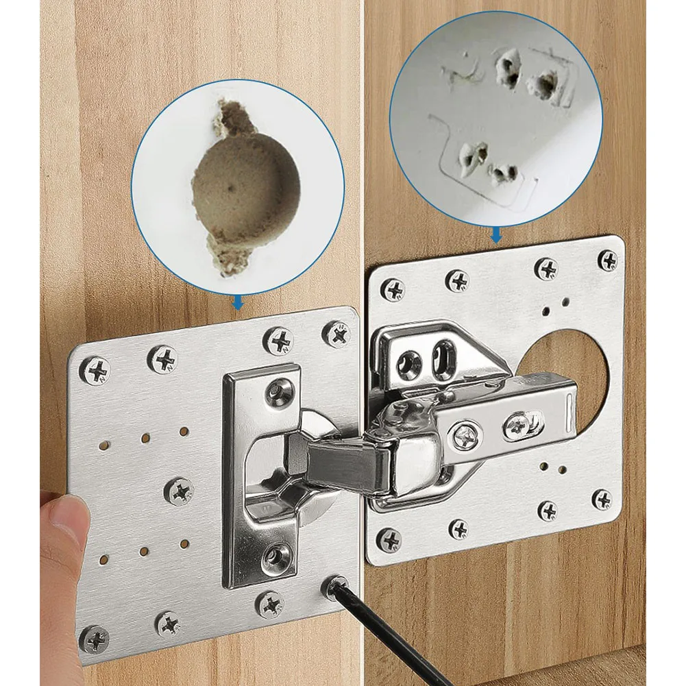 10Pcs Stainless Steel Hinge Repair Plate Cabinet Door Panel Connection Repair Mount Tool Kit With Mounting Screws Hardware Acces
10Pcs Stainless Steel Hinge Repair Plate Cabinet Door Panel Connection Repair Mount Tool Kit With Mounting Screws Hardware Acces