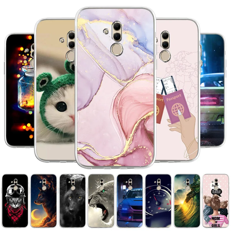 

Thin Cases For Huawei Mate 20 Lite Case Silicone Fundas On Huawei Maimang 7 Mate20 Lite Luxuxy Shockproof Soft Painted TPU Cover