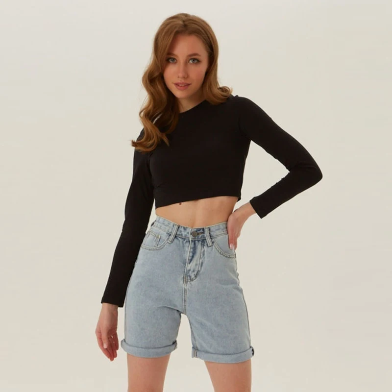 Dabourfeel Casual Women Denim Shorts Summer Solid Color High Waist Light Blue Tight Fashion Daily Shorts 2021 New Arrival
Dabourfeel Casual Women Denim Shorts Summer Solid Color High Waist Light Blue Tight Fashion Daily Shorts 2021 New Arrival